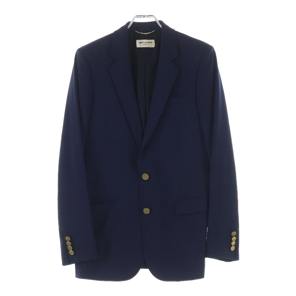 SAINT LAURENT PARIS(サンローランパリ) 2B金ボタン テーラードジャケット ブルー 327038 YM39M