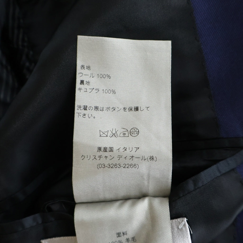 Dior HOMME(ディオールオム) 13SS ロゴボタン 2B テーラードジャケット スラックスパンツ セットアップ ブルー 363C213M2158