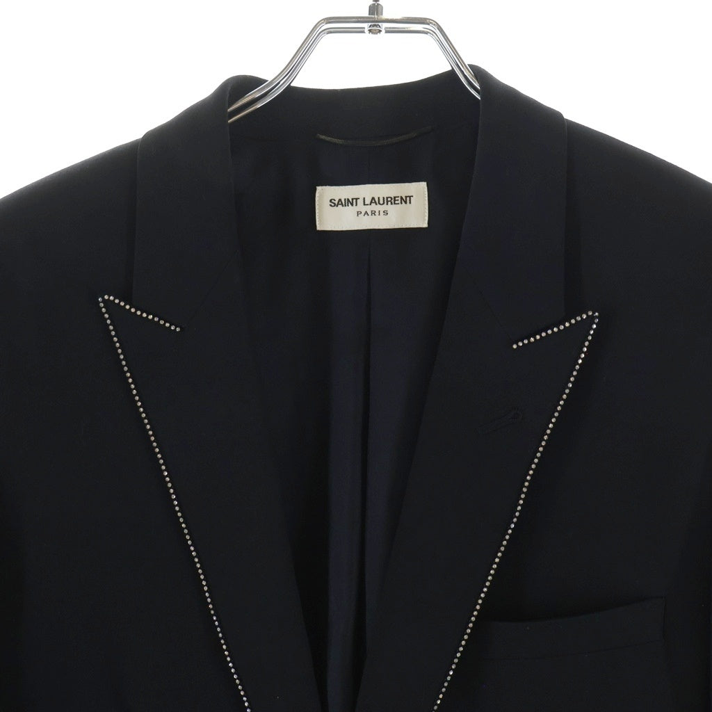 SAINT LAURENT PARIS(サンローランパリ) 16SS ストーンラペル シングルテーラードジャケット ブラック 394019 Y239W