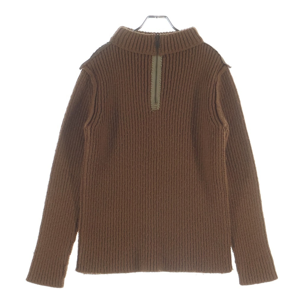 Maison Martin Margiela(メゾンマルタンマルジェラ) 99AW ディアナ期 手縫い ウール ドライバーズ 長袖ニット ブラウン