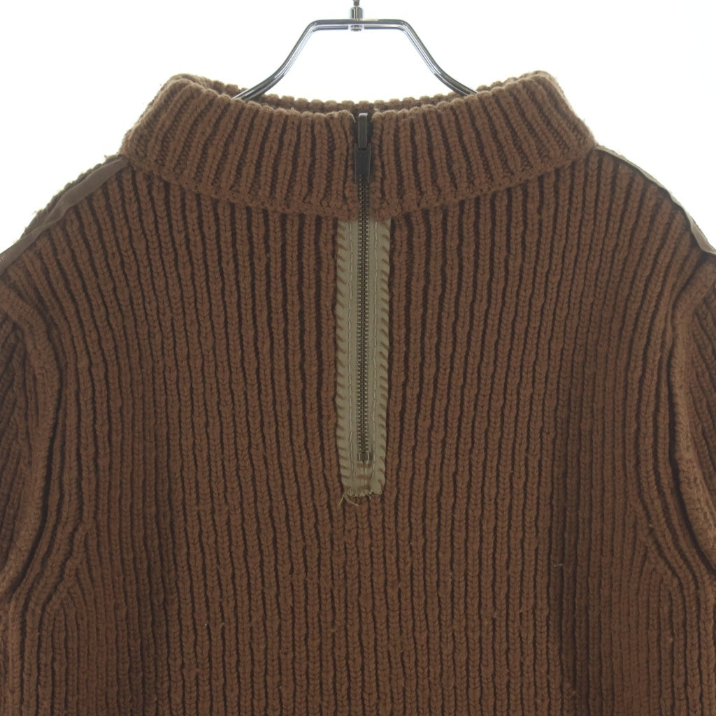 Maison Martin Margiela(メゾンマルタンマルジェラ) 99AW ディアナ期 手縫い ウール ドライバーズ 長袖ニット ブラウン