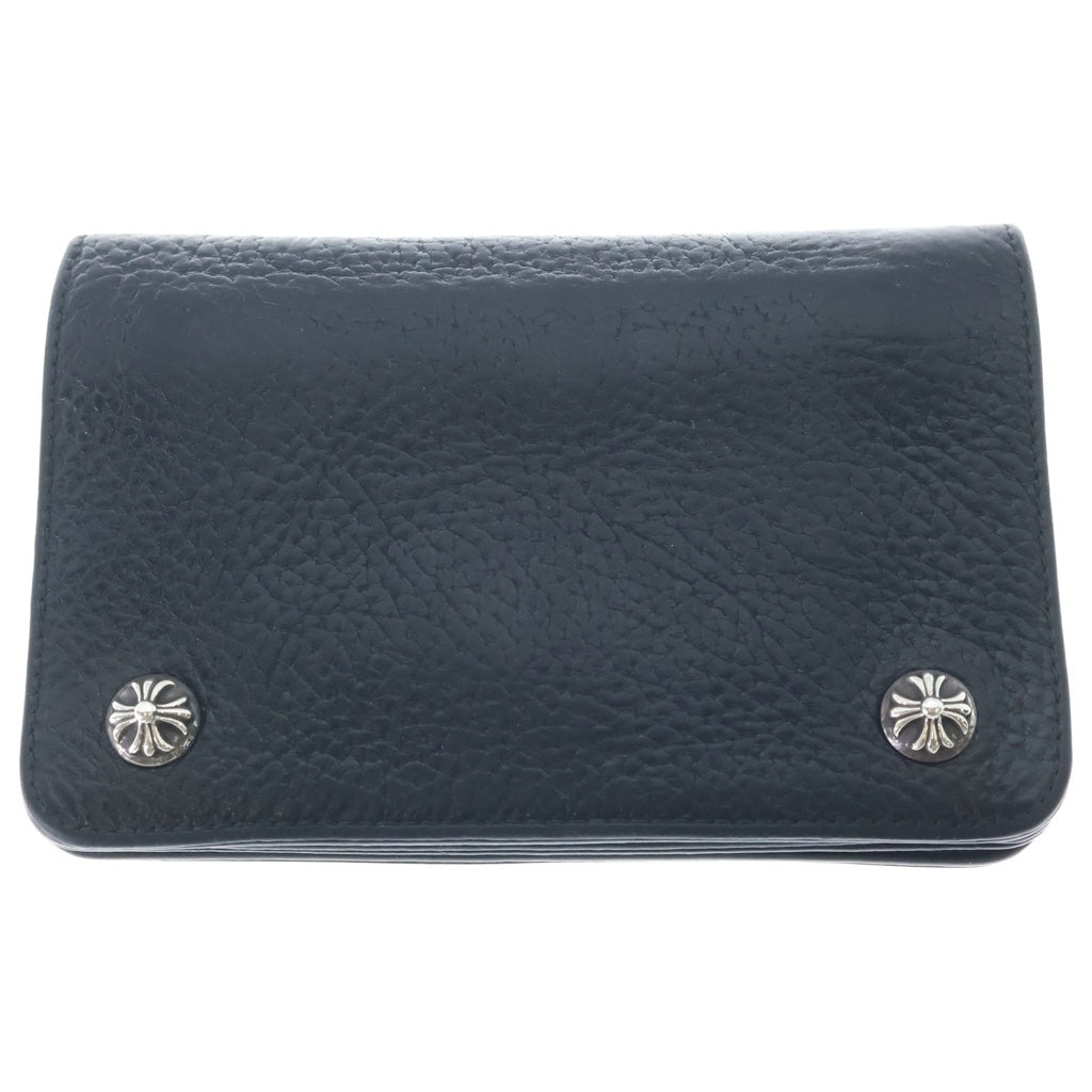 CHROME HEARTS(クロムハーツ) 2ZIP 2ジップ クロスボールボタンレザーウォレット 財布 ブラック