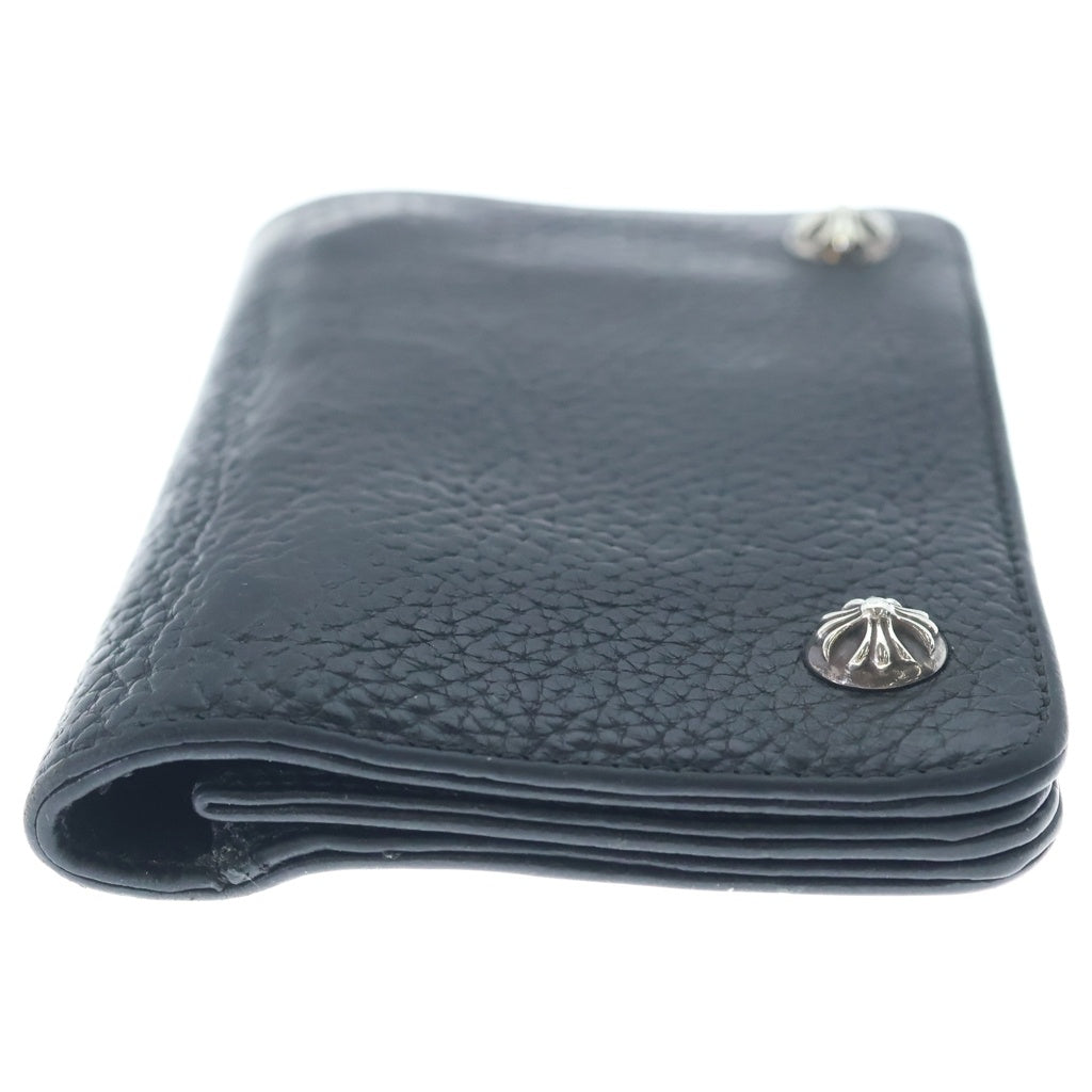 CHROME HEARTS(クロムハーツ) 2ZIP 2ジップ クロスボールボタンレザーウォレット 財布 ブラック