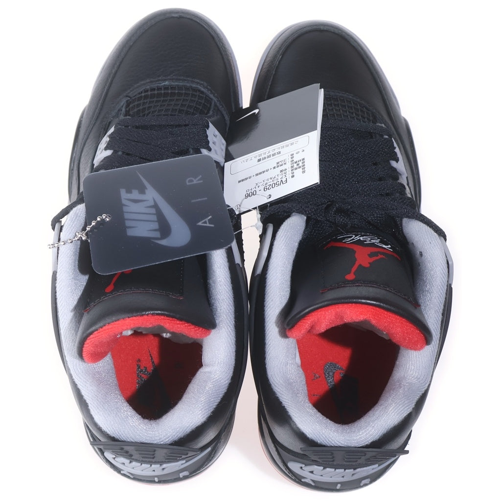 NIKE(ナイキ) AIR JORDAN 4 RETRO BRED REIMAGINED エアジョーダン4 レトロ ブレッド リイマジンド ハイカットスニーカー ブラック US9/27cm FV5029-006
