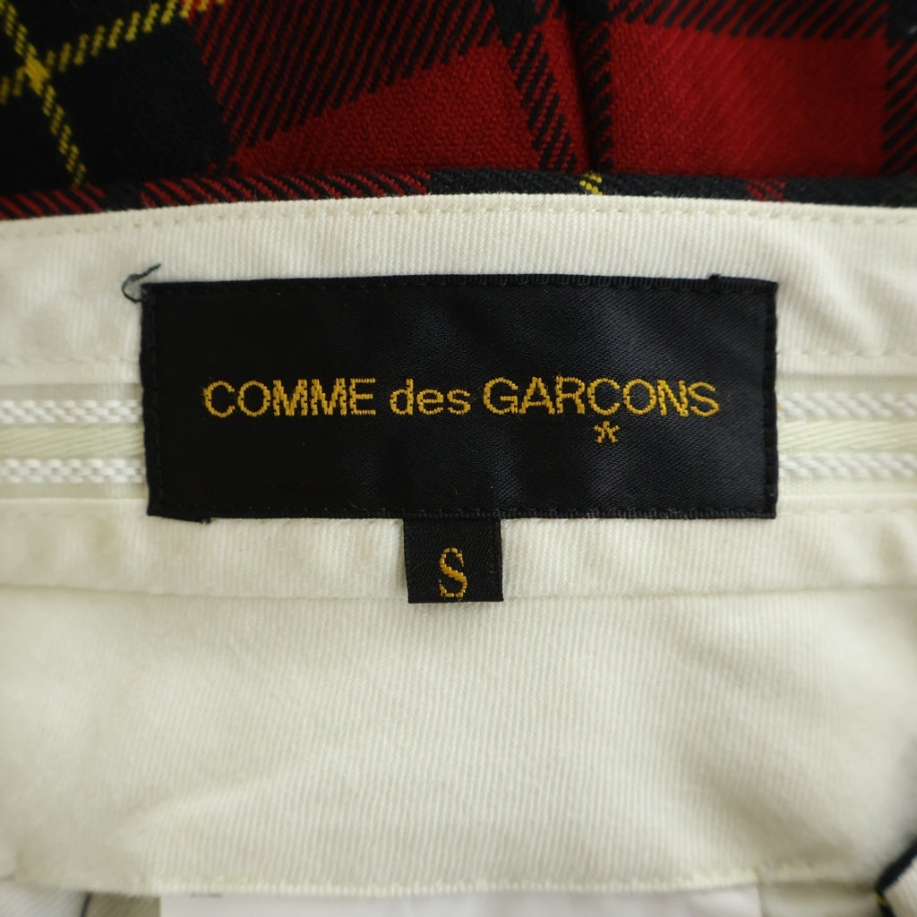 COMME des GARCONS(コムデギャルソン) チェック柄 サルエルパンツ レッド レディース GF-P050