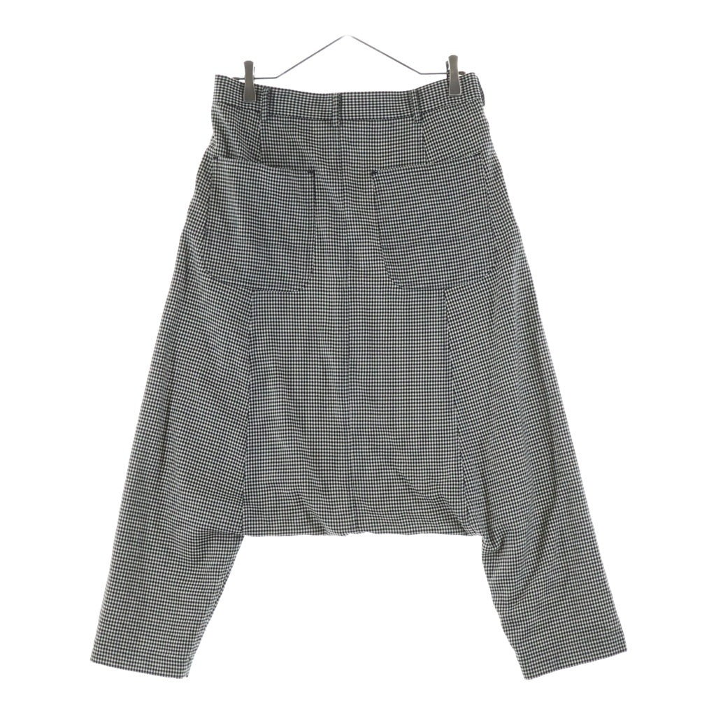 COMME des GARCONS(コムデギャルソン) 23SS チェック柄 サルエルパンツ ブラック/ホワイト RJ-P007