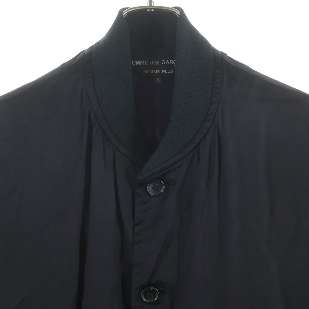 COMME des GARCONS HOMME PLUS(コムデギャルソンオムプリュス) 20SS バックプリント キュプラサテン スタッフコート ブラック PE-J087