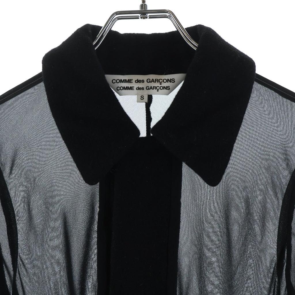 COMME des GARCONS COMME des GARCONS(コムデギャルソンコムデギャルソン) シースルー 長袖 ワンピース ブラック レディース RD-J023