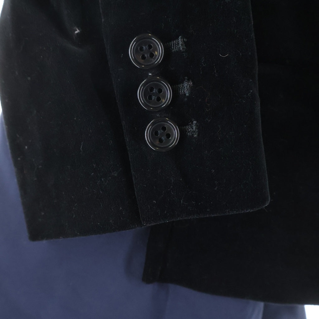 COMME des GARCONS(コムデギャルソン) ベロアキルティング ドッキングジャケット ネイビー/ブラック W16C004 レディース