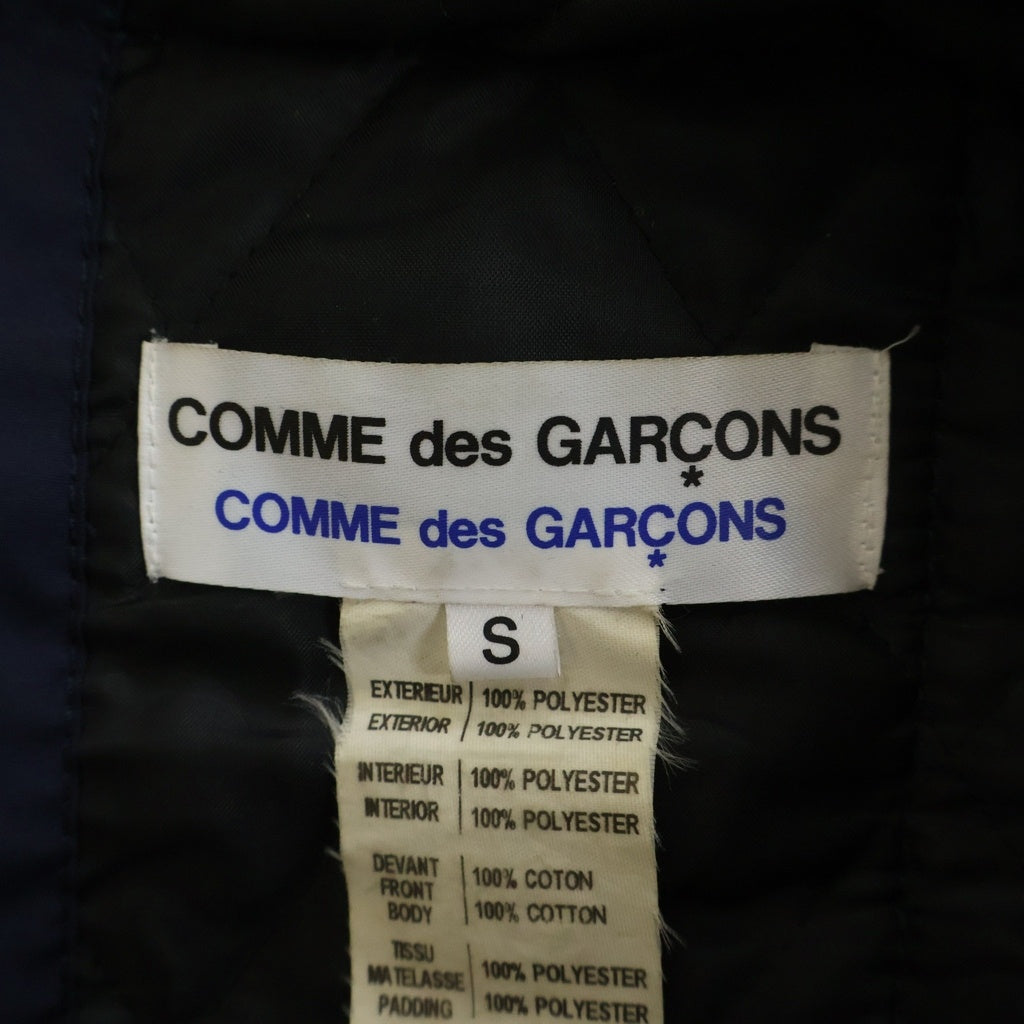 COMME des GARCONS(コムデギャルソン) ベロアキルティング ドッキングジャケット ネイビー/ブラック W16C004 レディース