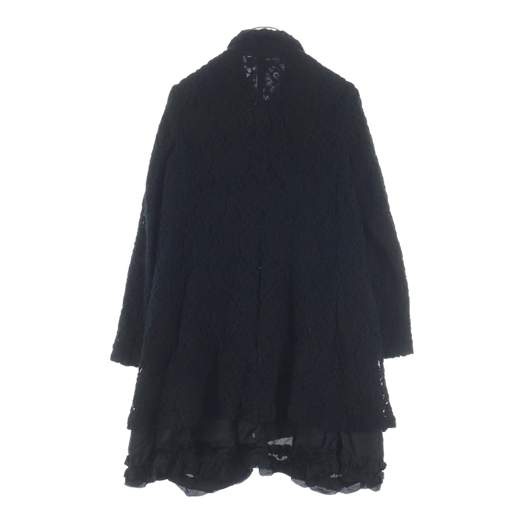 COMME des GARCONS COMME des GARCONS(コムデギャルソンコムデギャルソン) 14AW 総レース キュプラ切替 ロングコート ブラック レディース RN-J010