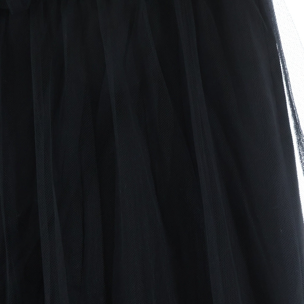 NOIR KEI NINOMIYA(ノワール ケイニノミヤ) 17SS チュール付き ストレート パンツ ブラック レディース 3A-P006