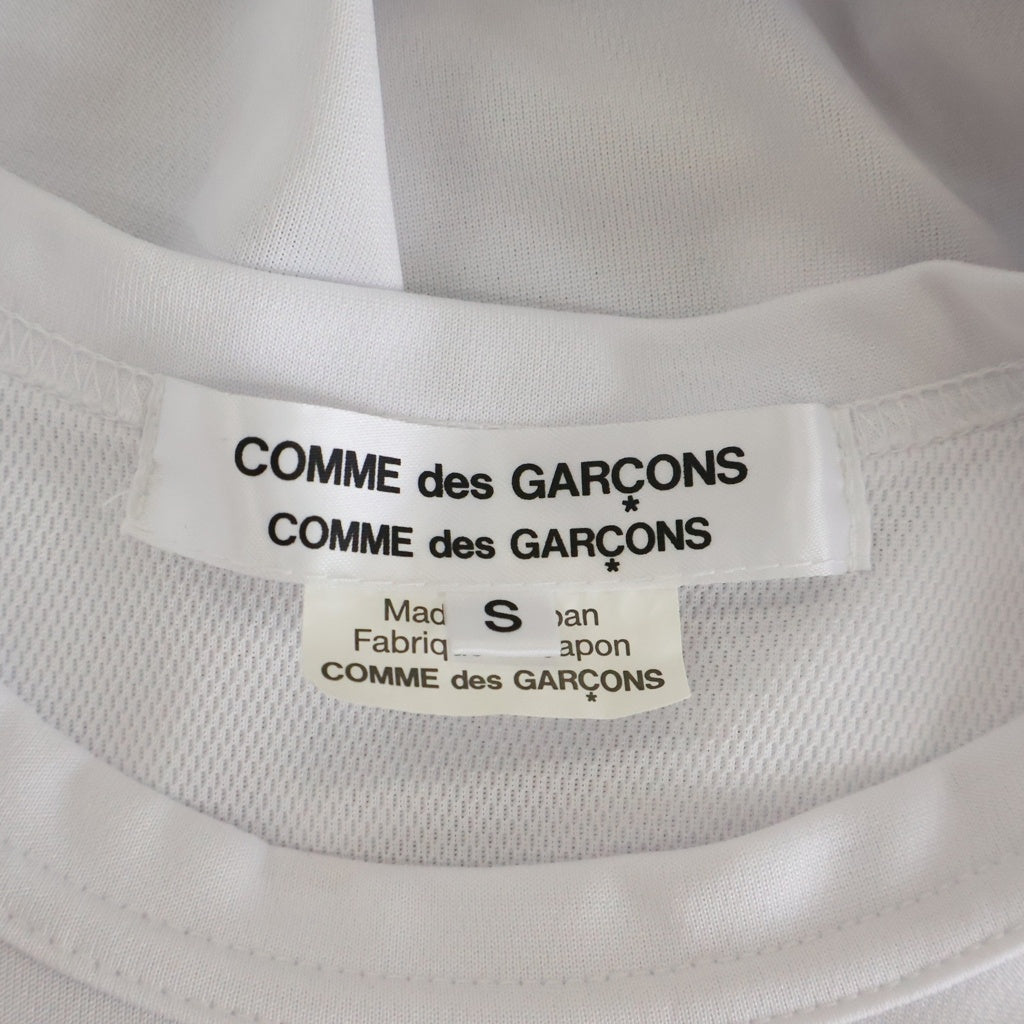 COMME des GARCONS(コムデギャルソン) 24SS チュールフリル付き クルーネック デザイン 半袖Tシャツ カットソー ホワイト RM-T014 レディース
