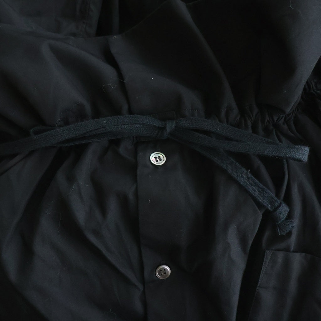 COMME des GARCONS COMME des GARCONS(コムデギャルソンコムデギャルソン) 23SS 綿ブロード 襟ラッフルギャザー長袖ブラウス ブラック RK-B014 レディース
