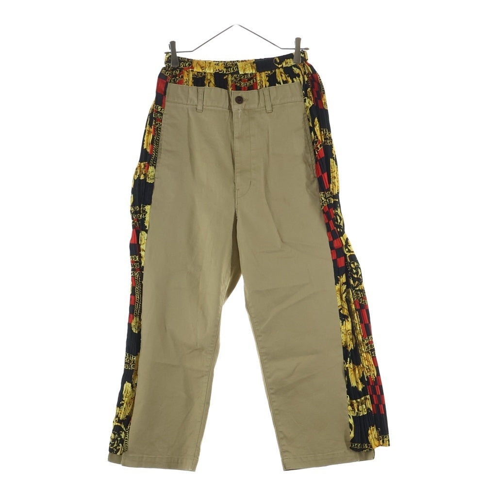 JUNYA WATANABE COMME des GARCONS(ジュンヤワタナベ コムデギャルソン) xVERSACE ヴェルサーチ バロックプリントドッキング パンツ マルチ JH-P005 レディース
