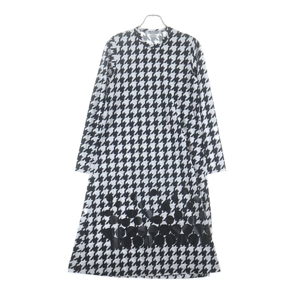 COMME des GARCONS COMME des GARCONS(コムデギャルソンコムデギャルソン) 23AW 千鳥格子 長袖ワンピース ブラック/ホワイト RM-T019 レディース