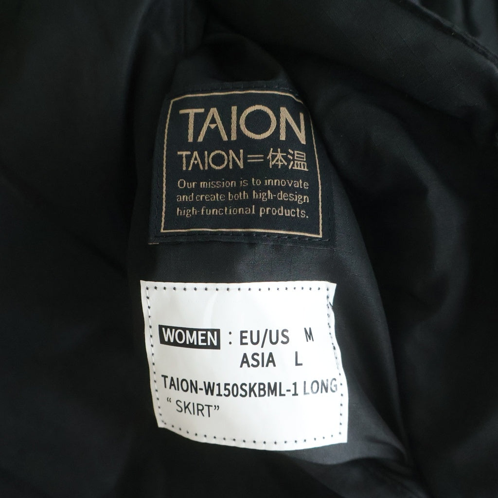 TAION(タイオン) ダウン生地 キルティング スカート ブラック レディース