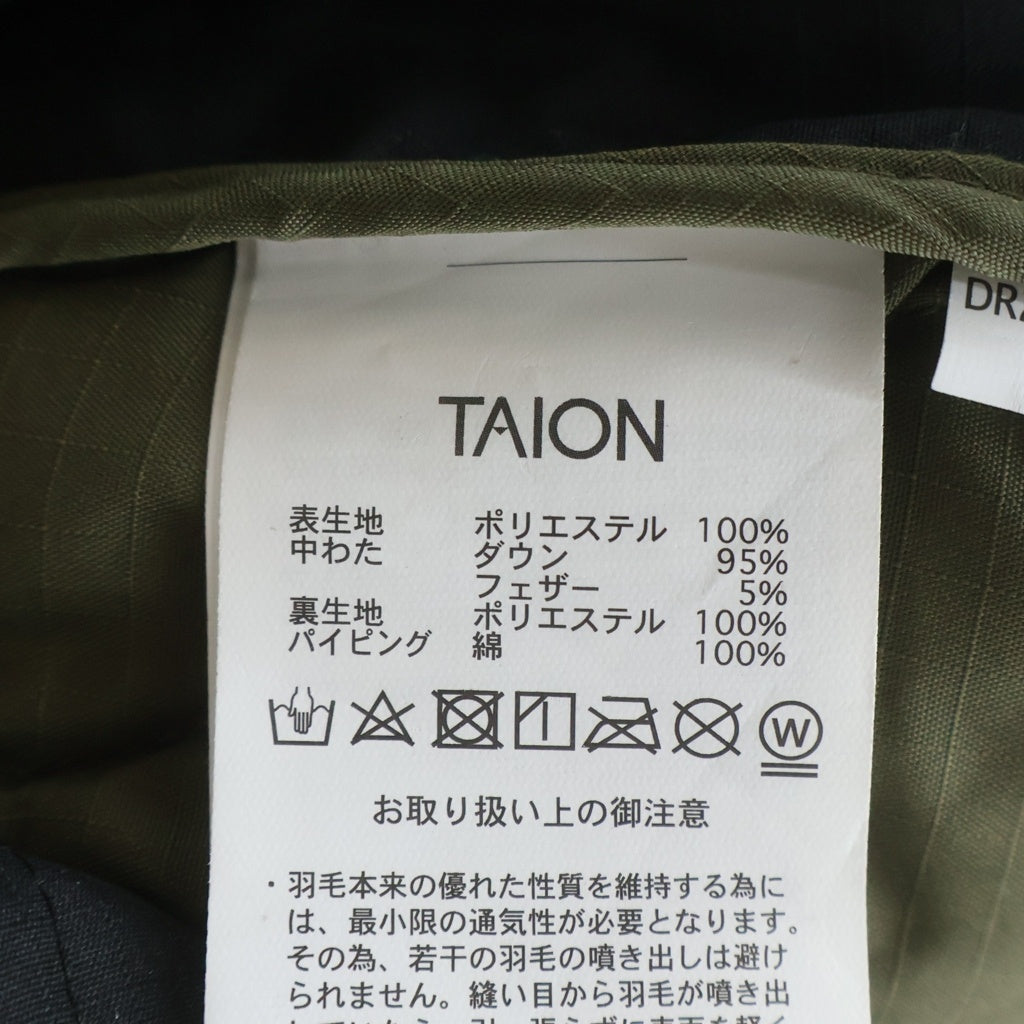 TAION(タイオン) ダウン生地 キルティング スカート ブラック レディース