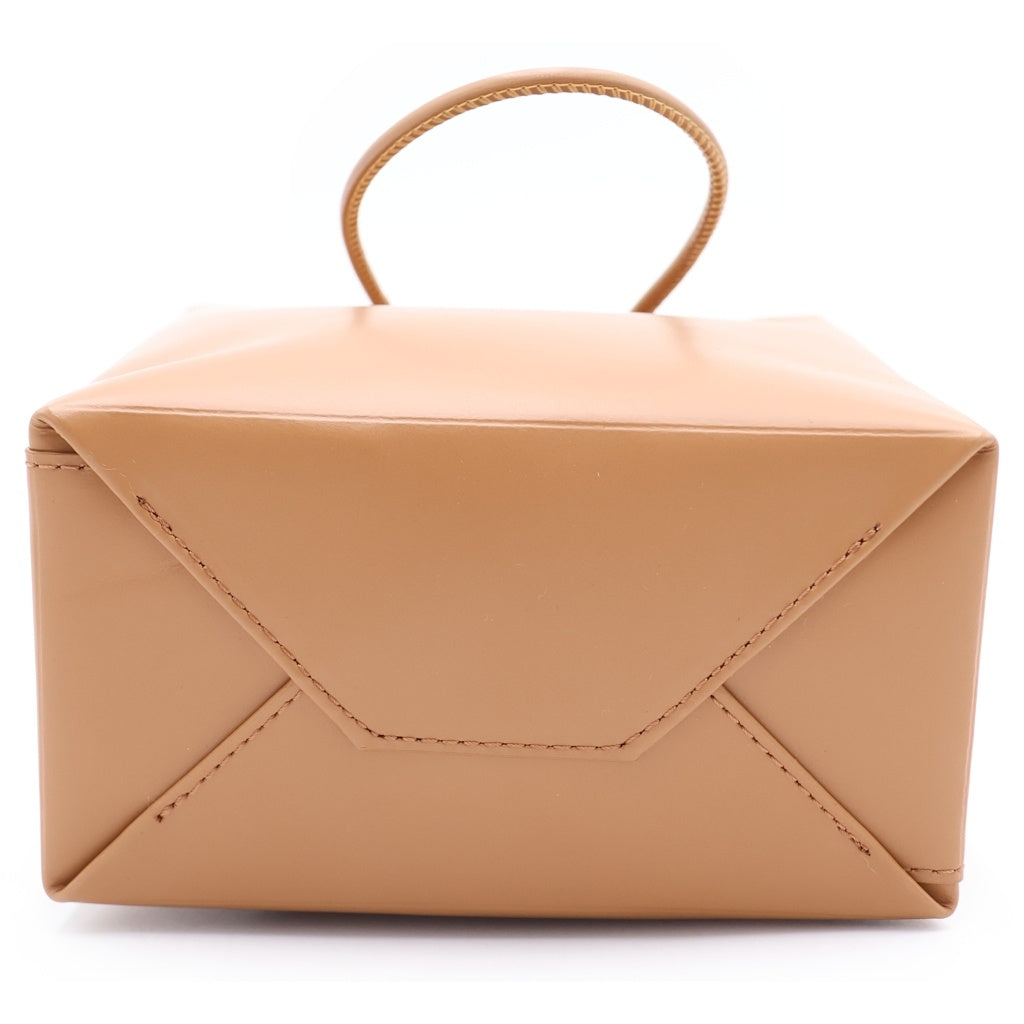 NO BRAND(ノーブランド) UNKNOWN PRODUCTS アンノウンプロダクツ フロント ロゴ レザー ショルダーバッグ ブラウン UPLRB035 レディース