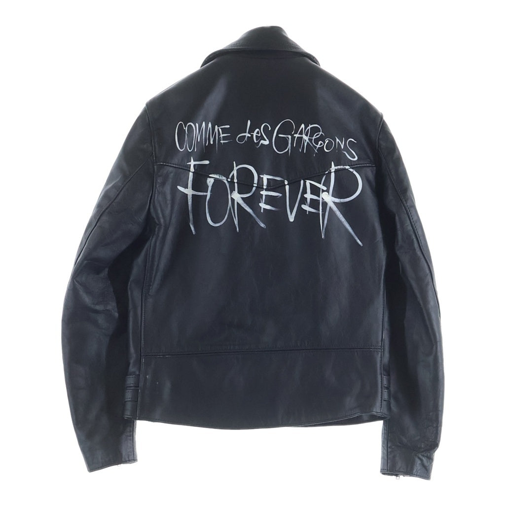 Lewis Leathers(ルイスレザー) 15AW ×COMME des GARCONS Forever LIGHTNING コムデギャルソン フォーエバー ライトニング ダブルライダースジャケット KZ-J001