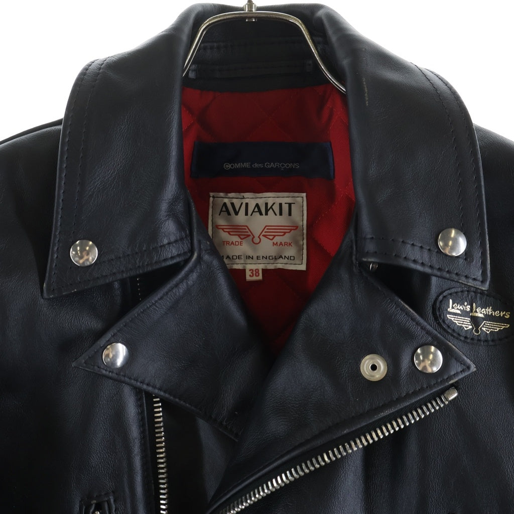 Lewis Leathers(ルイスレザー) 15AW ×COMME des GARCONS Forever LIGHTNING コムデギャルソン フォーエバー ライトニング ダブルライダースジャケット KZ-J001