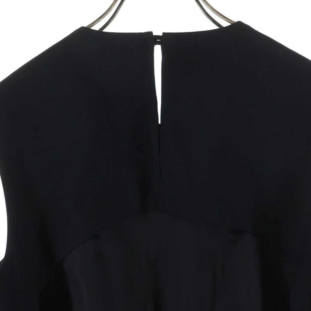 NOIR KEI NINOMIYA(ノワール ケイニノミヤ) 17AW バックレス プリーツ ウールドレス ワンピース ブラック レディース 3Z-O001