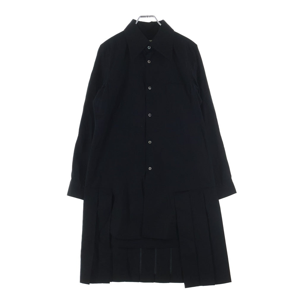 COMME des GARCONS(コムデギャルソン) 18AW ロング丈 フリル付き 長袖シャツ ブラック レディース GC-B008