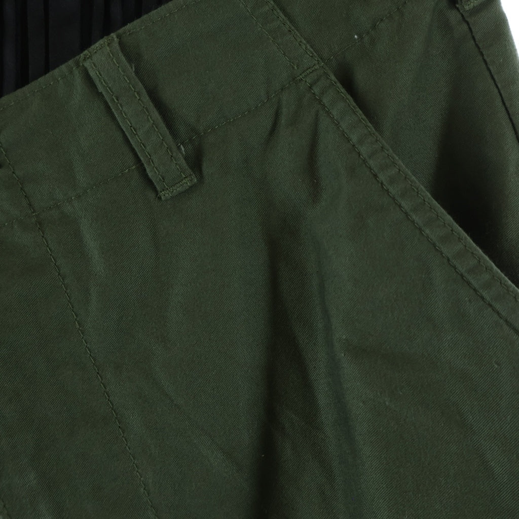 JUNYA WATANABE COMME des GARCONS(ジュンヤワタナベ コムデギャルソン) 22AW プリーツ ドッキング レイヤード カーゴパンツ カーキ/ブラック JJ-P020 レディース