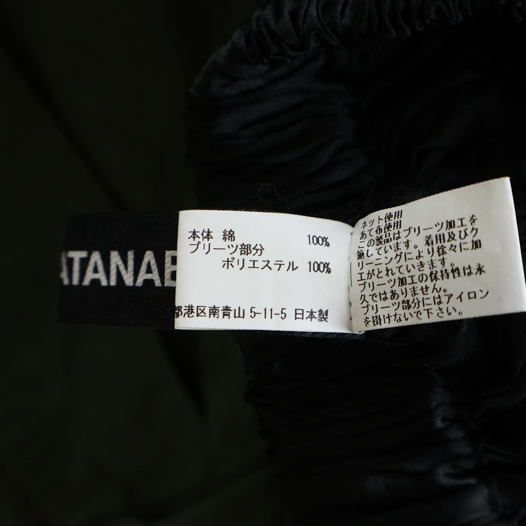 JUNYA WATANABE COMME des GARCONS(ジュンヤワタナベ コムデギャルソン) 22AW プリーツ ドッキング レイヤード カーゴパンツ カーキ/ブラック JJ-P020 レディース