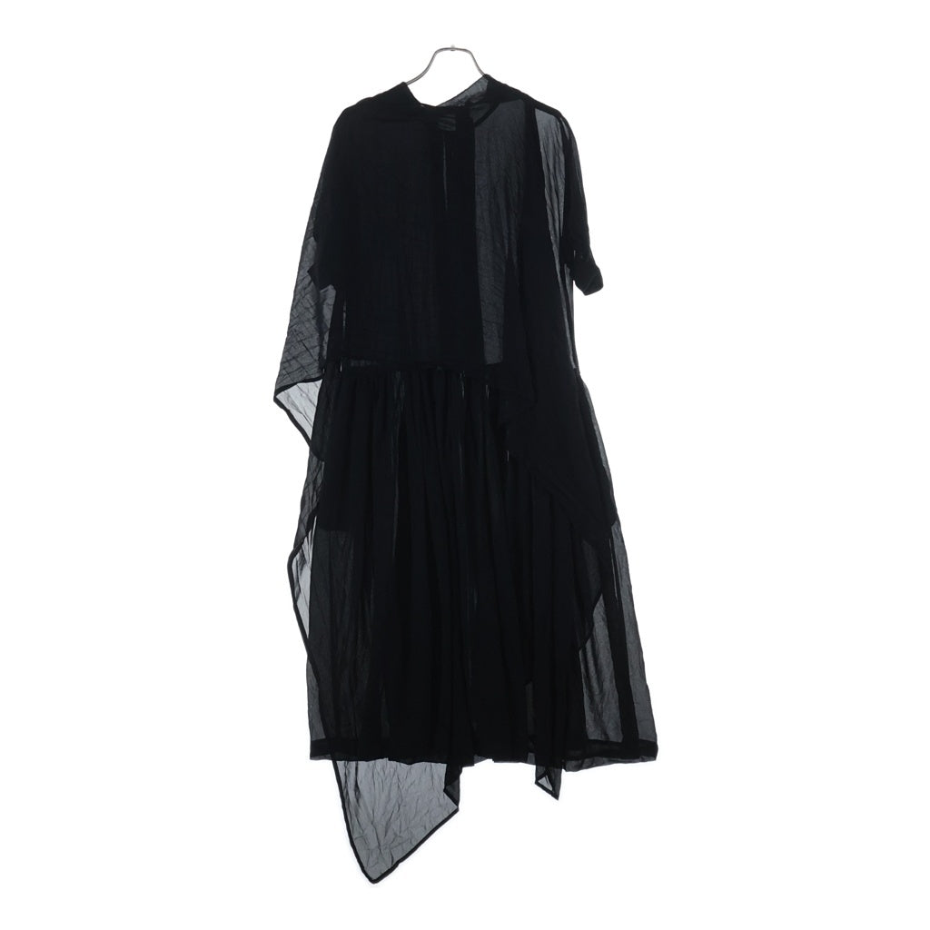COMME des GARCONS COMME des GARCONS(コムデギャルソンコムデギャルソン) 23SS 半袖 シアーワンピース ブラック レディース RK-O002