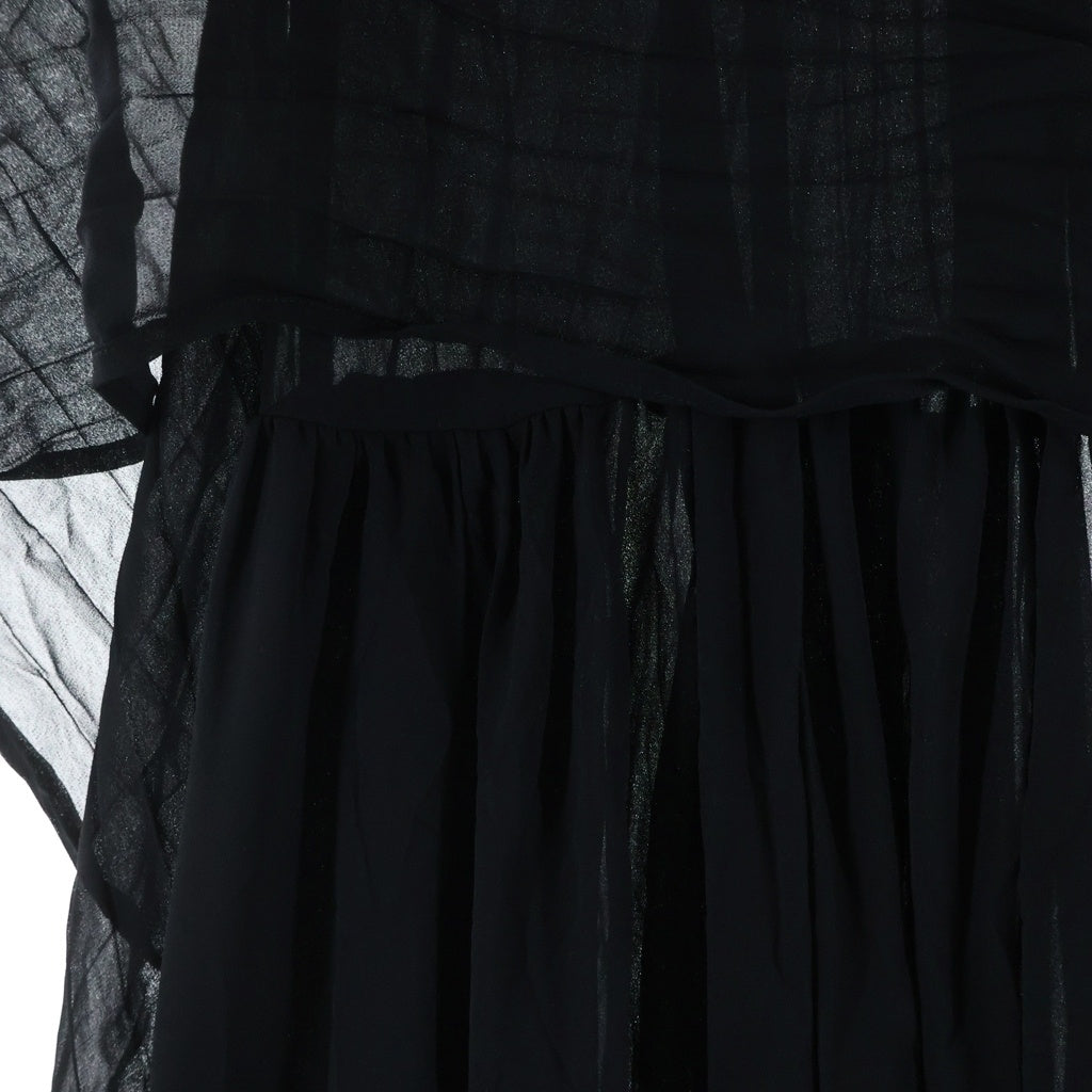 COMME des GARCONS COMME des GARCONS(コムデギャルソンコムデギャルソン) 23SS 半袖 シアーワンピース ブラック レディース RK-O002
