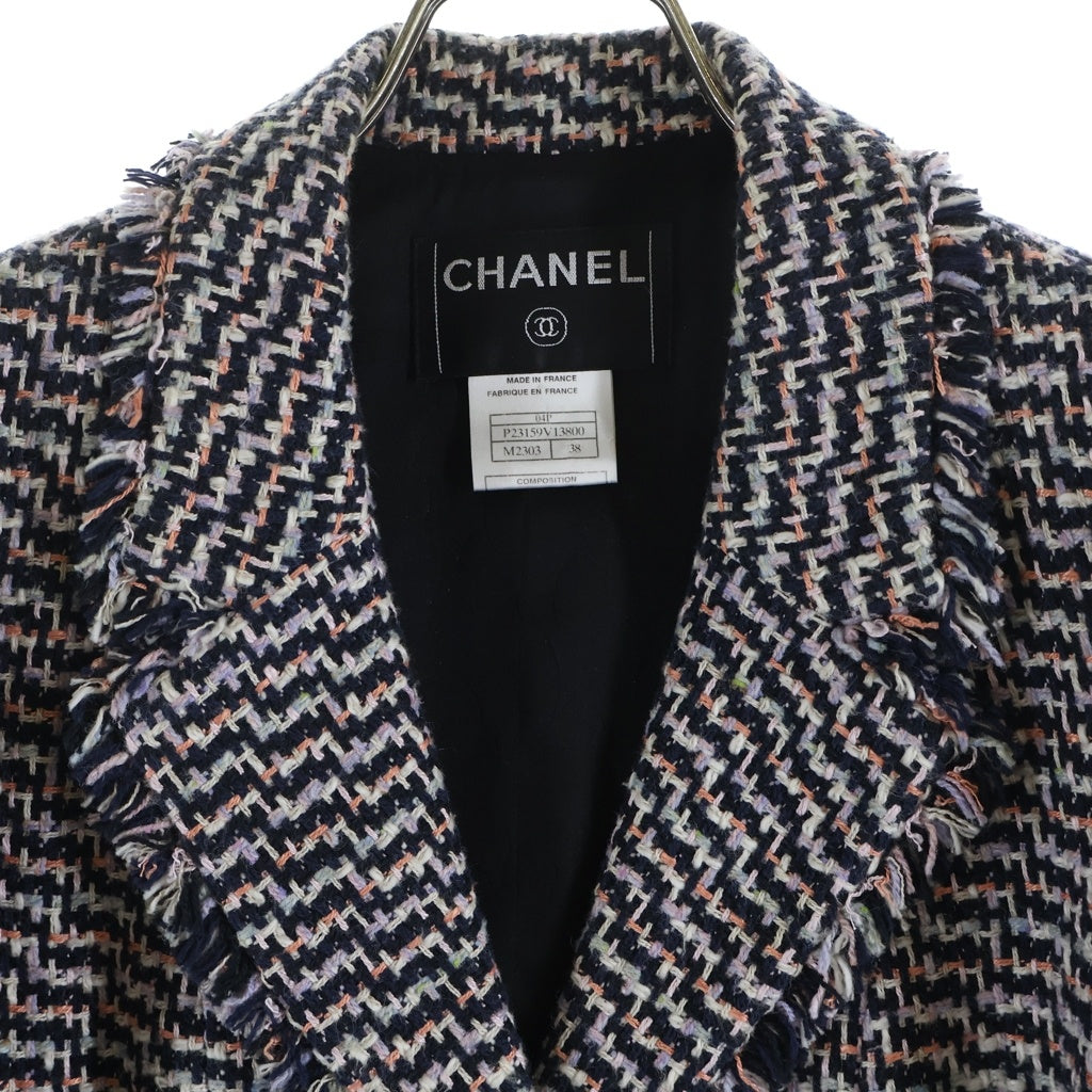 CHANEL(シャネル) ココマークボタン ツイード ジャケット マルチ レディース P23159V13800