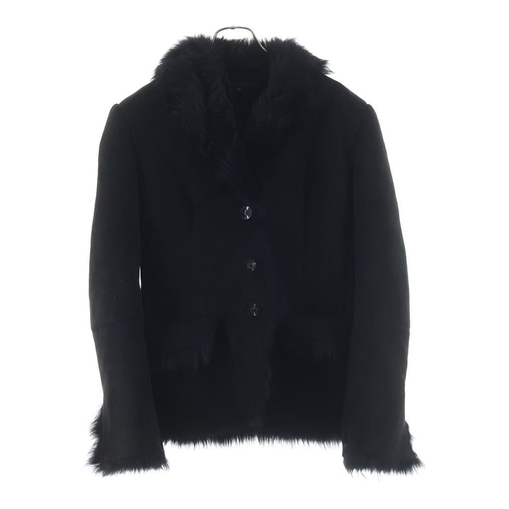GUCCI(グッチ) 裏地ファー スウェード ジャケット ブラック レディース 239-1304-7632
