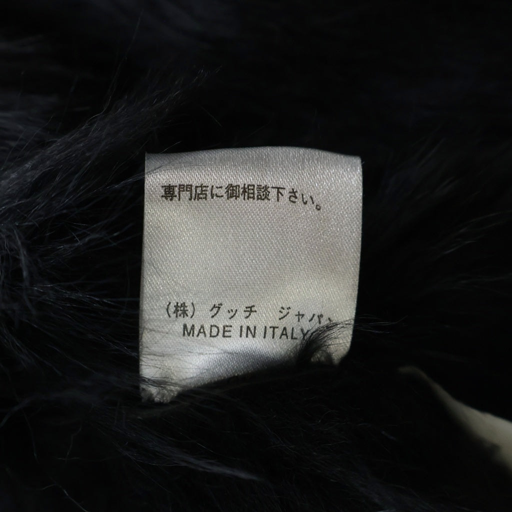 GUCCI(グッチ) 裏地ファー スウェード ジャケット ブラック レディース 239-1304-7632