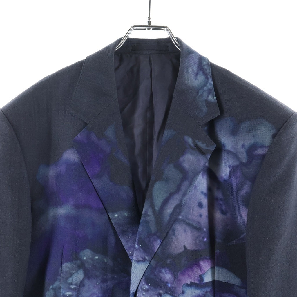 LAD MUSICIAN(ラッドミュージシャン) 22SS FLOWER SHAPE JACKET フラワープリント シェイプ ジャケット グレー 2122-317