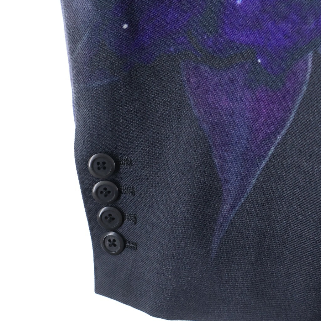 LAD MUSICIAN(ラッドミュージシャン) 22SS FLOWER SHAPE JACKET フラワープリント シェイプ ジャケット グレー 2122-317