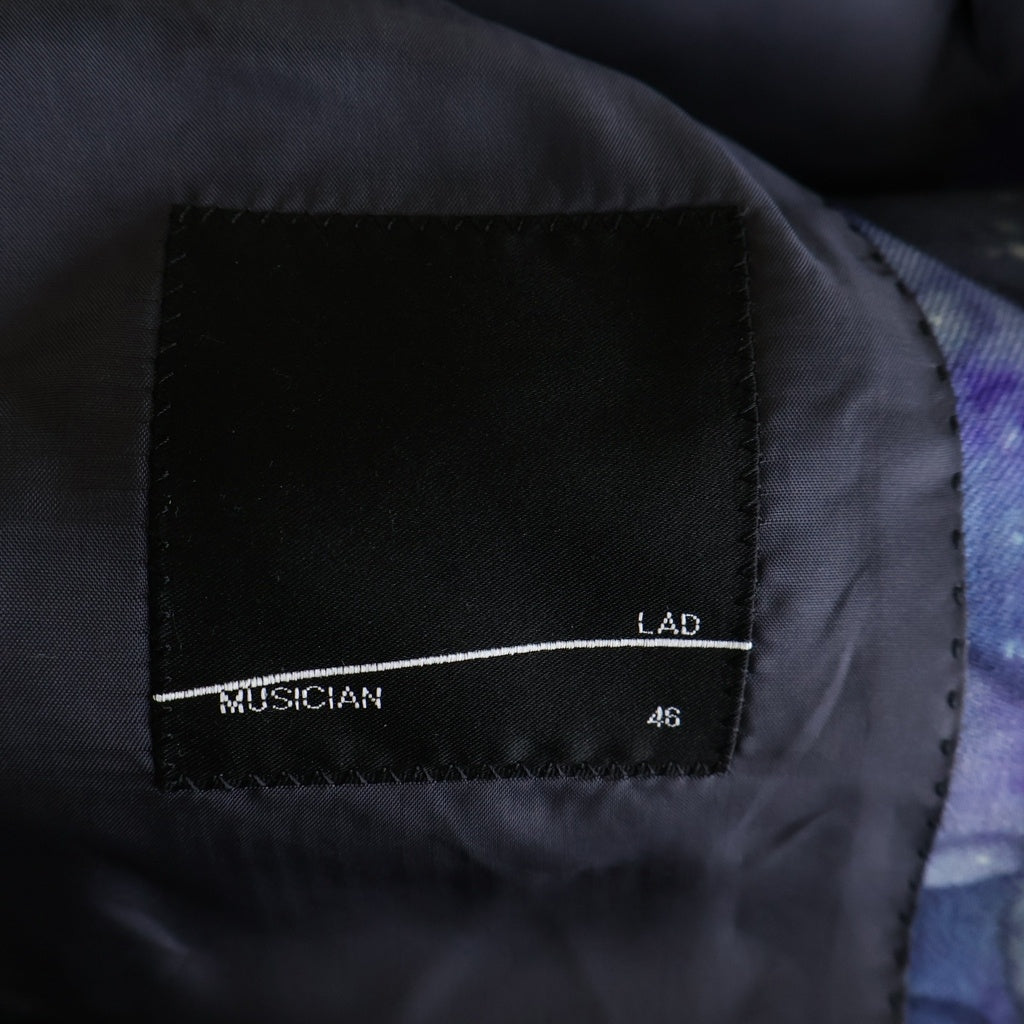 LAD MUSICIAN(ラッドミュージシャン) 22SS FLOWER SHAPE JACKET フラワープリント シェイプ ジャケット グレー 2122-317