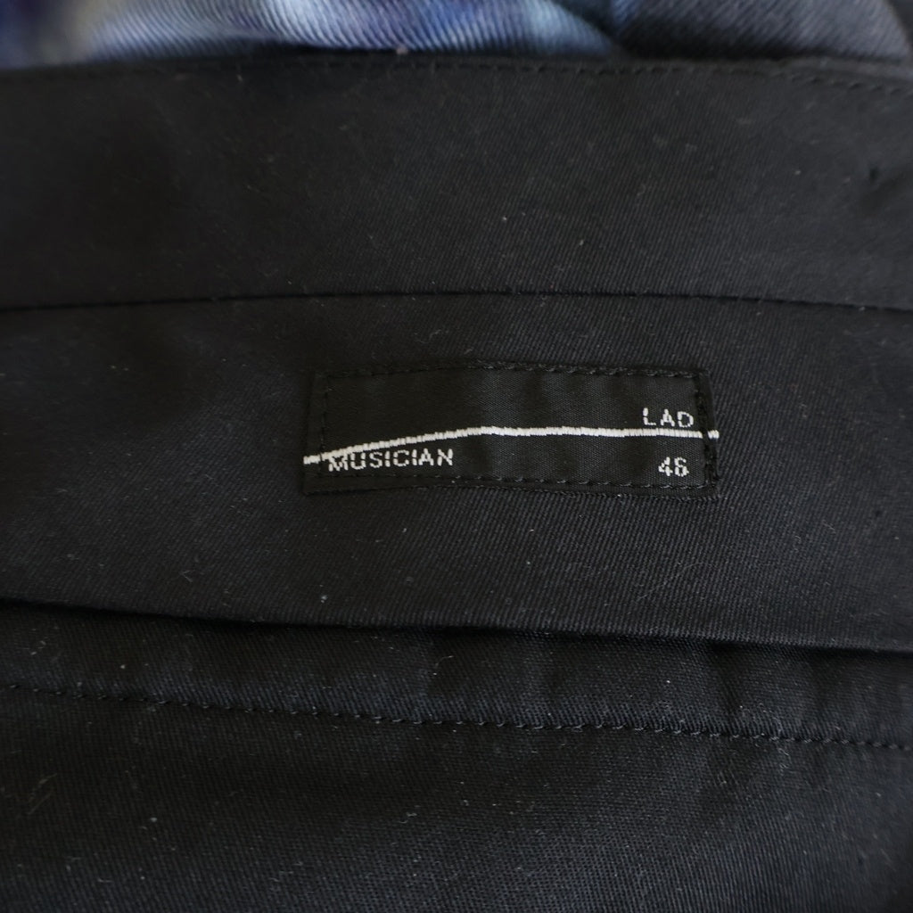 LAD MUSICIAN(ラッドミュージシャン) 22SS WOOL GABARDINE RAIN FLOWER ウール ギャバジン レイン フラワー ストレート パンツ グレー 2122-560