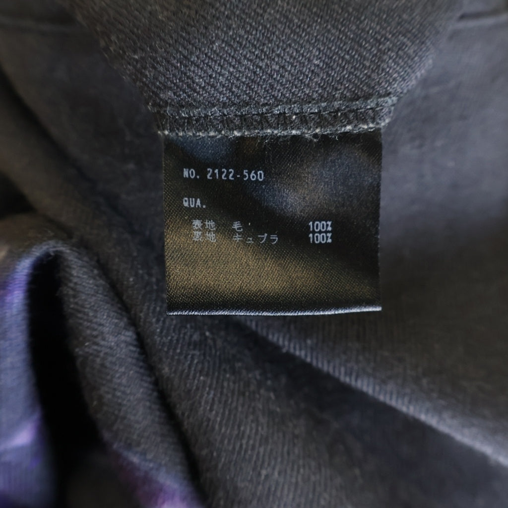 LAD MUSICIAN(ラッドミュージシャン) 22SS WOOL GABARDINE RAIN FLOWER ウール ギャバジン レイン フラワー ストレート パンツ グレー 2122-560