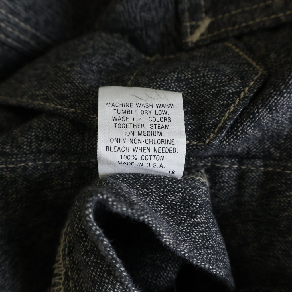 RRL(ダブルアールエル) 90S ブラック シャンブレー ボタンフライ パンツ
