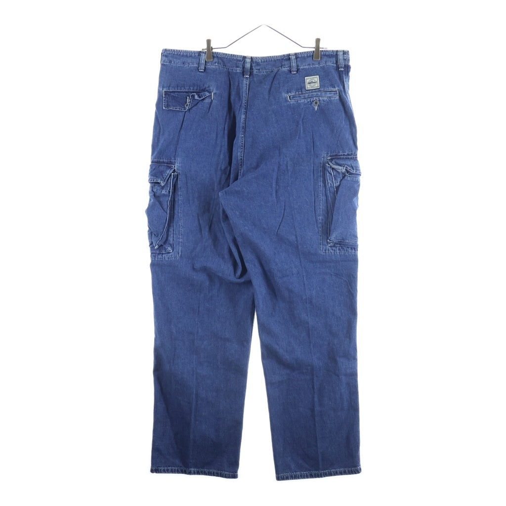 RRL(ダブルアールエル) 90S デニム カーゴパンツ ライトブルー