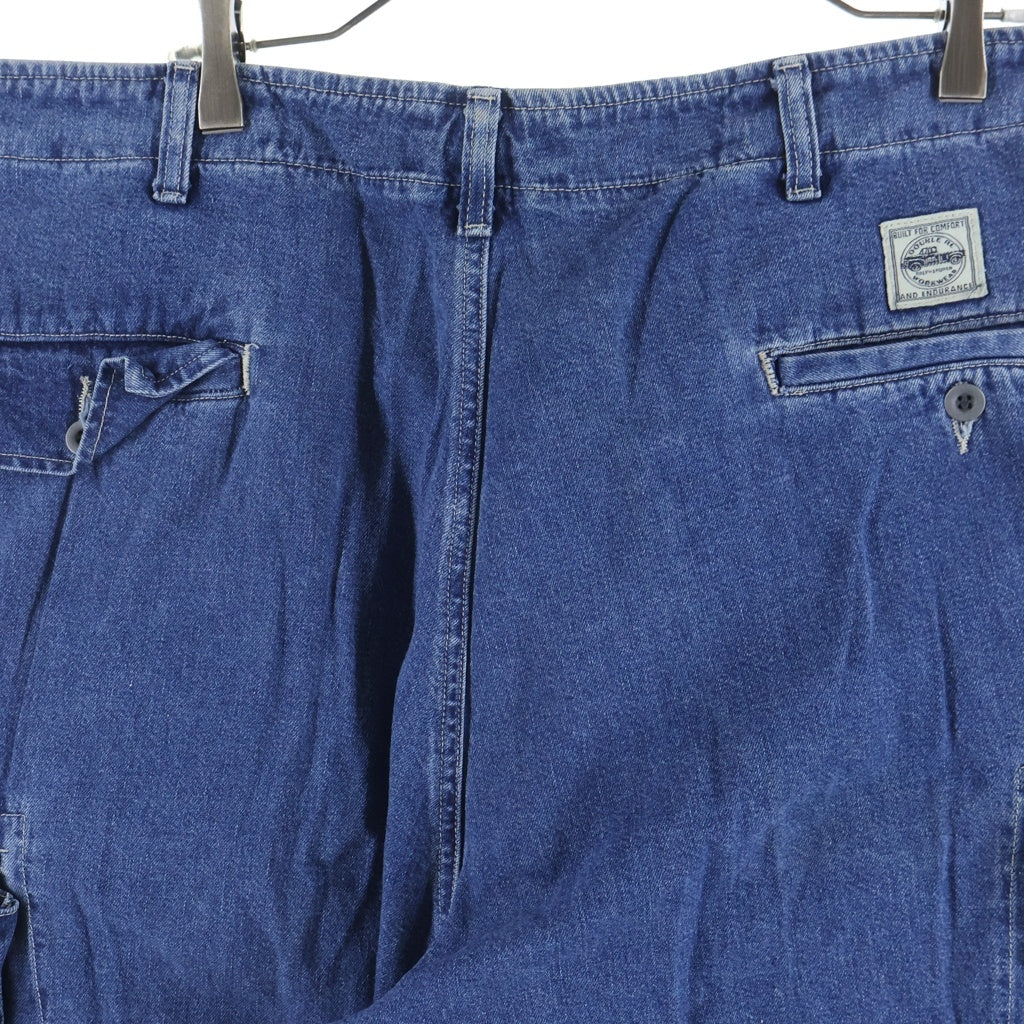 RRL(ダブルアールエル) 90S デニム カーゴパンツ ライトブルー