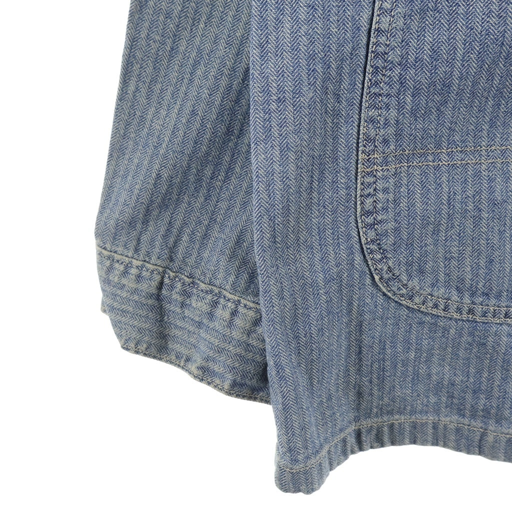RRL(ダブルアールエル) 90S 三ツ星タグ ヘリンボーン デニム カバーオール ライトブルー