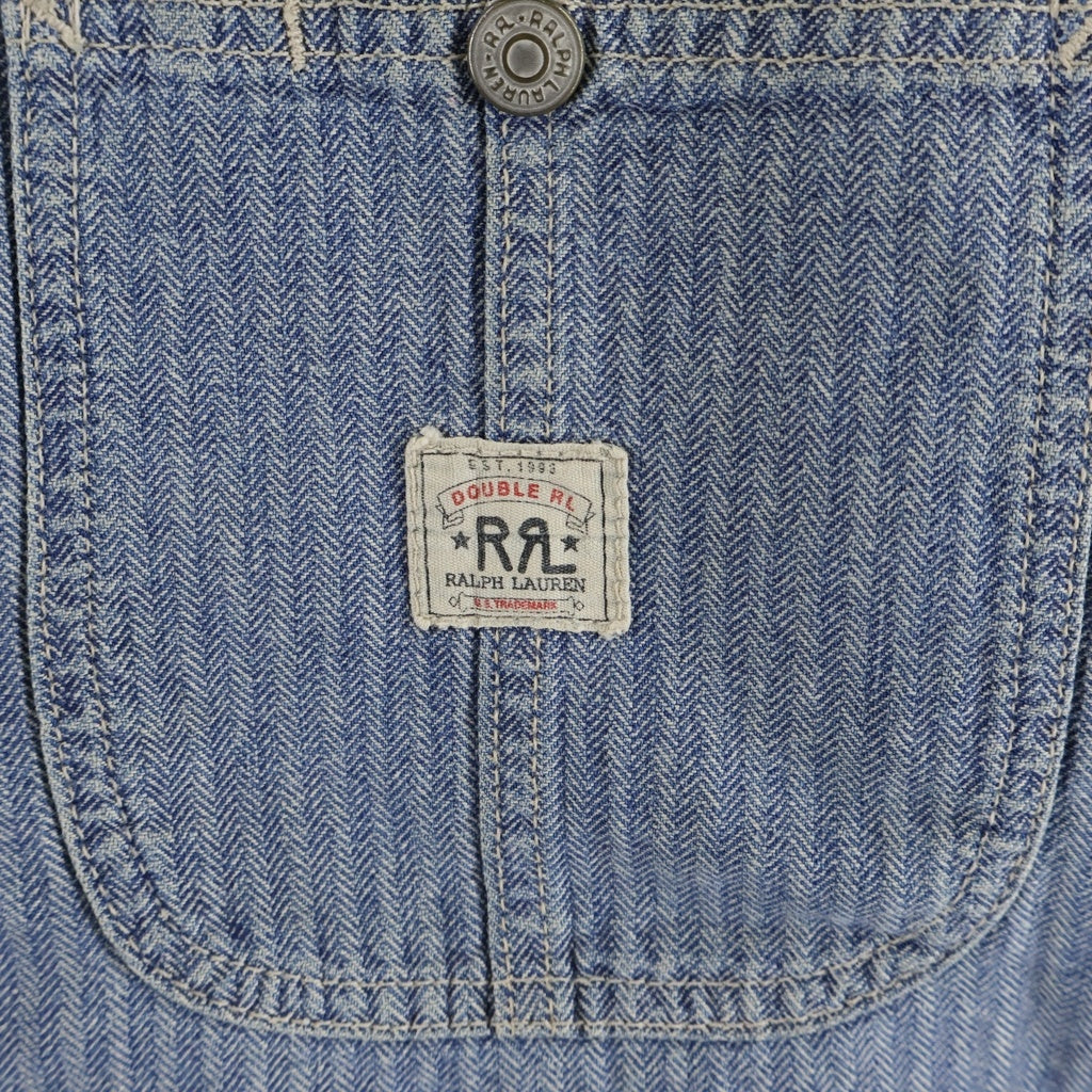 RRL(ダブルアールエル) 90S 三ツ星タグ ヘリンボーン デニム カバーオール ライトブルー