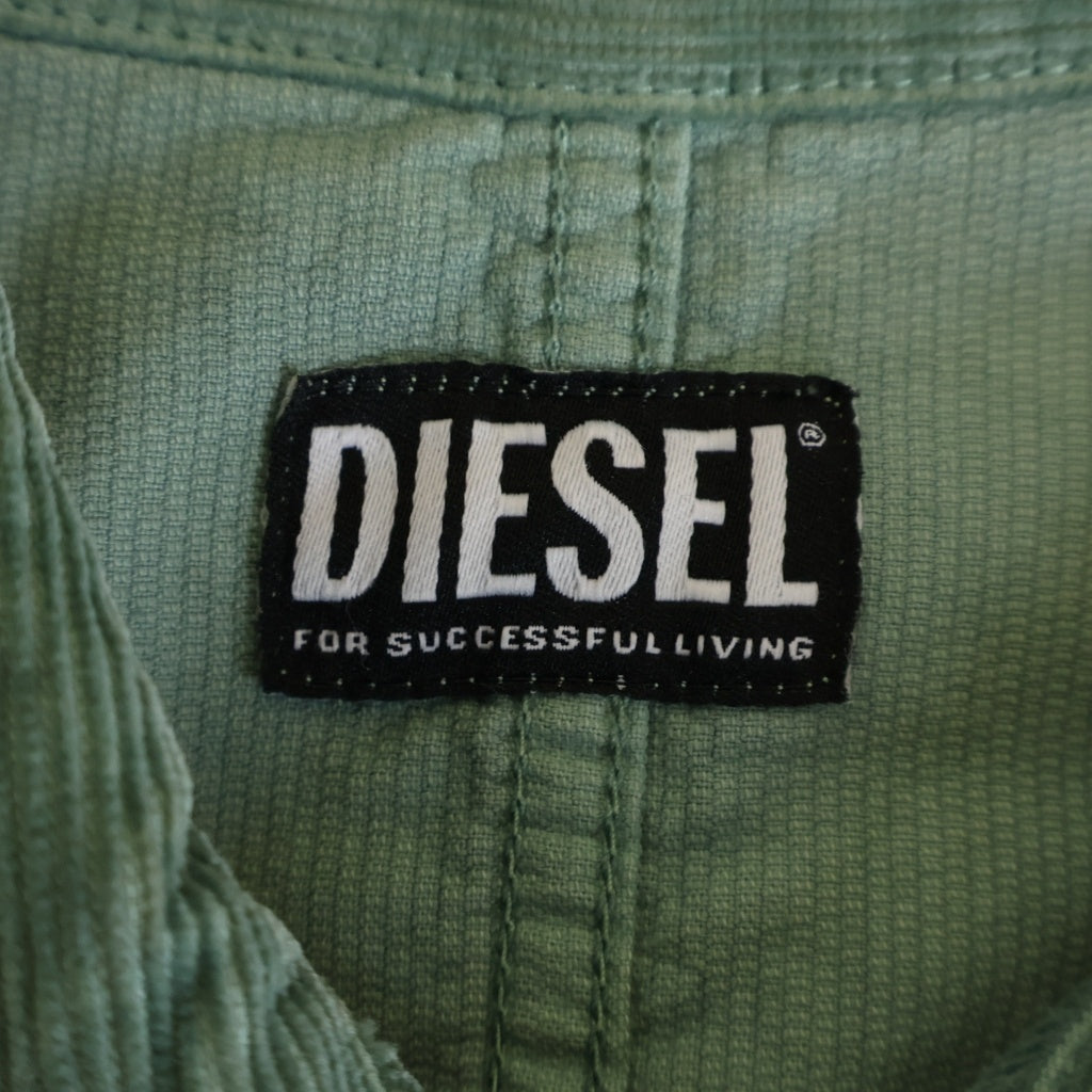 DIESEL(ディーゼル) S-LYNE コーデュロイ 長袖シャツ ブルゾン グリーン A03540
