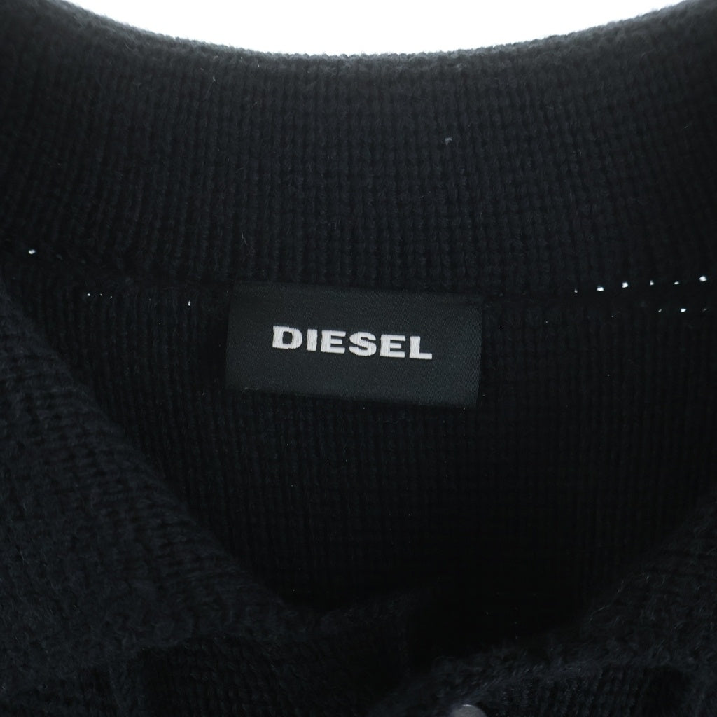 DIESEL(ディーゼル) K-CORUNDUM ニットトラッカージャケット ブラック A01758