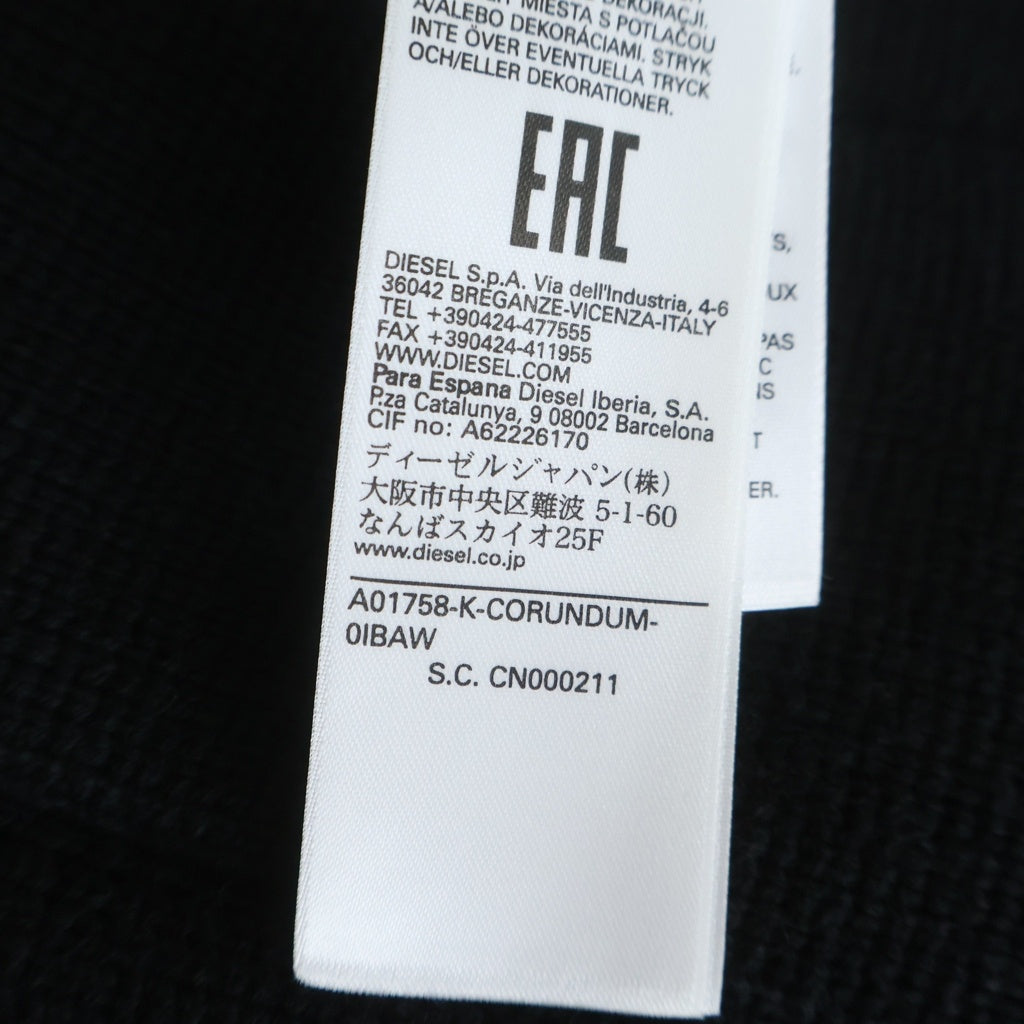 DIESEL(ディーゼル) K-CORUNDUM ニットトラッカージャケット ブラック A01758