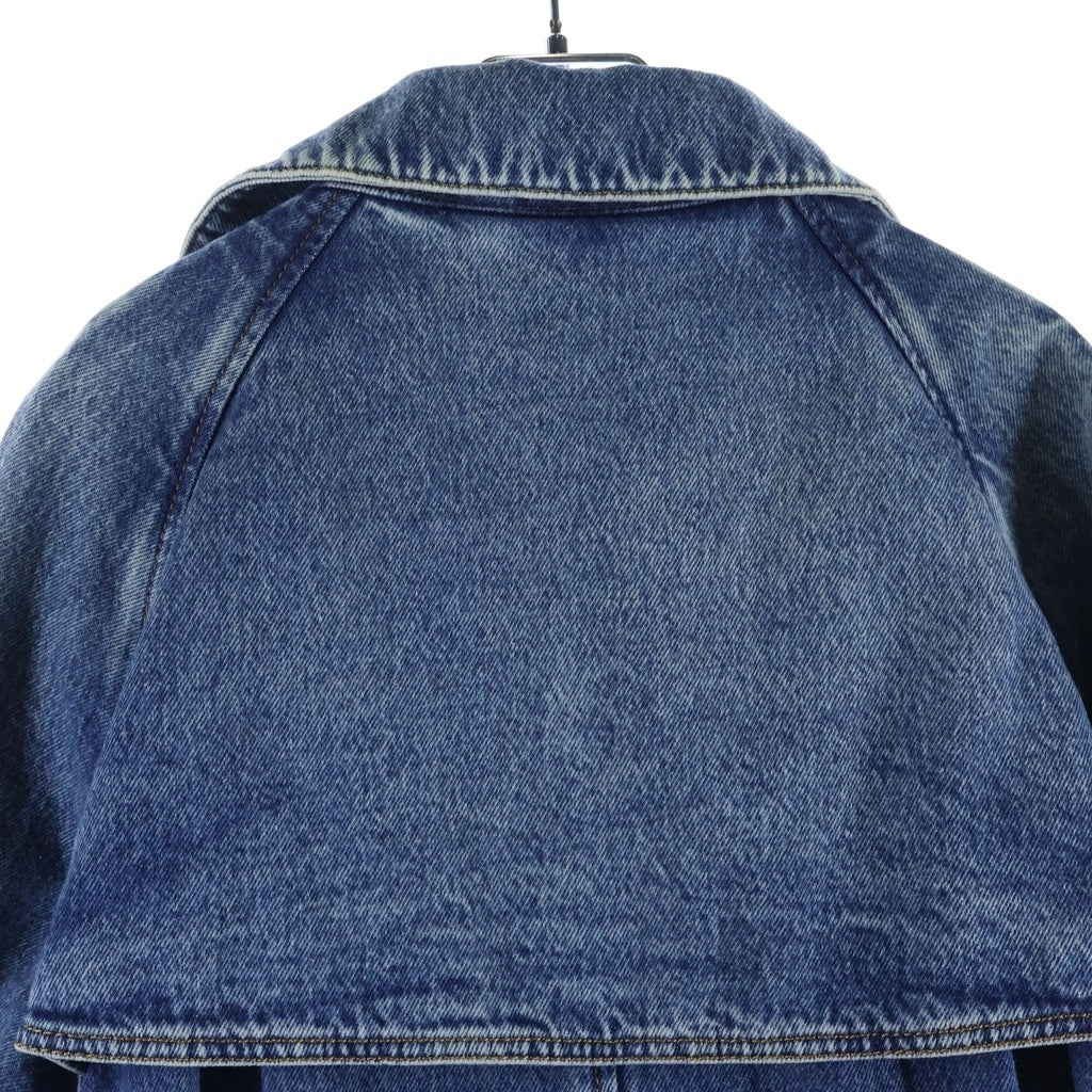 DIESEL(ディーゼル) D-DELIRIO ダブルブレスト デニムロングコート ライトブルー A03873