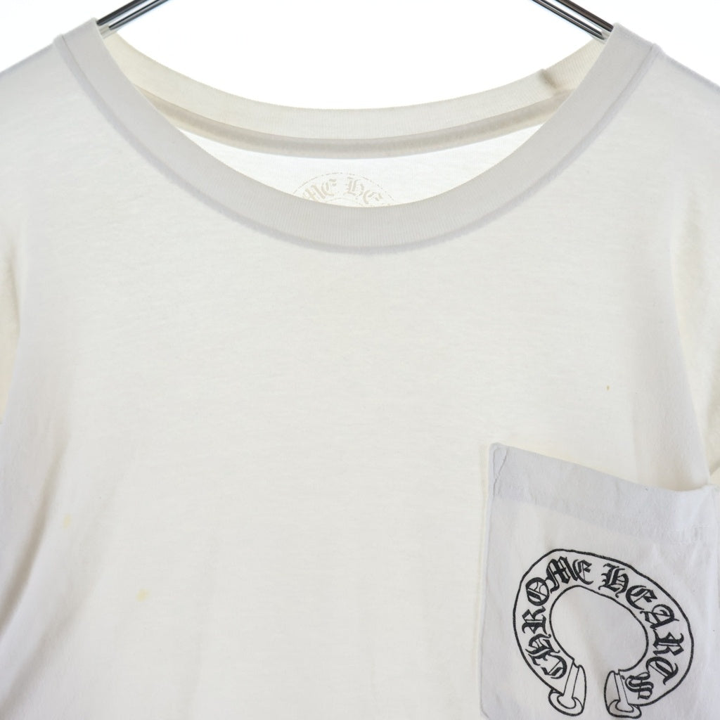 CHROME HEARTS(クロムハーツ) CH L/S T-SHIRT バックホースシュー アームフローラル クルーネック 長袖Tシャツ カットソー ホワイト