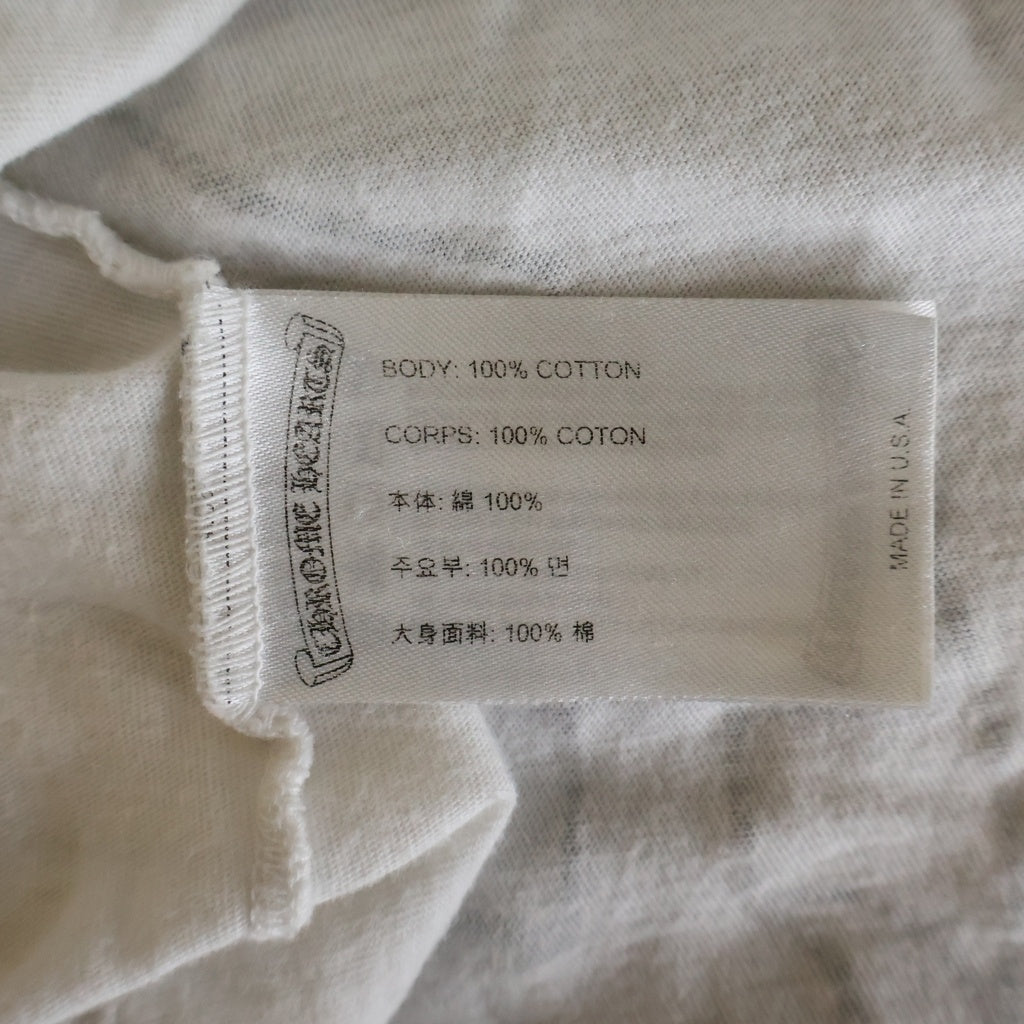 CHROME HEARTS(クロムハーツ) CH L/S T-SHIRT バックホースシュー アームフローラル クルーネック 長袖Tシャツ カットソー ホワイト